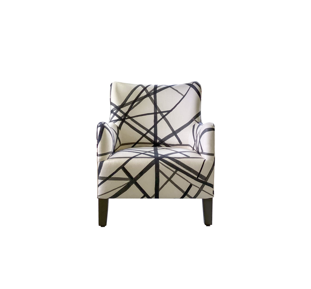 Lee Slipper Chair in Ebony/Ivory Channels