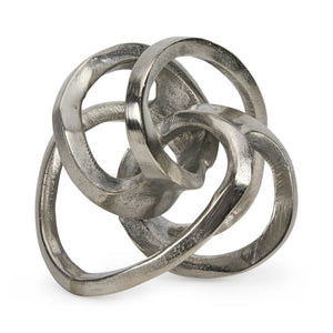 Silver Metal Knot Sculpture
