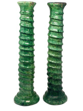 Load image into Gallery viewer, Green Glazed Tamegroute Twist Candlestick

