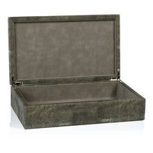 Load image into Gallery viewer, Large Bora Bora Faux Stingray Leather Box with Suede Interior
