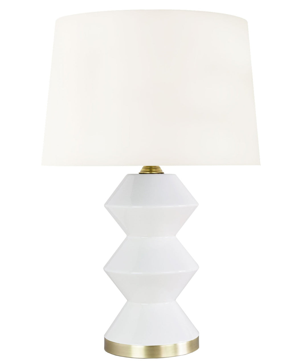 White Derby Table Lamp