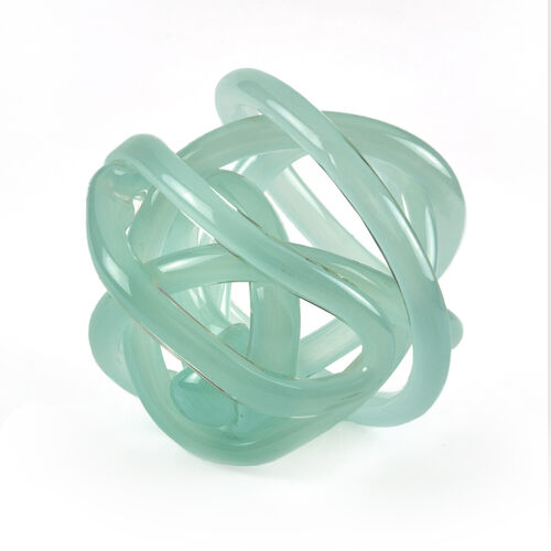 Handblown Turquoise Glass Knot