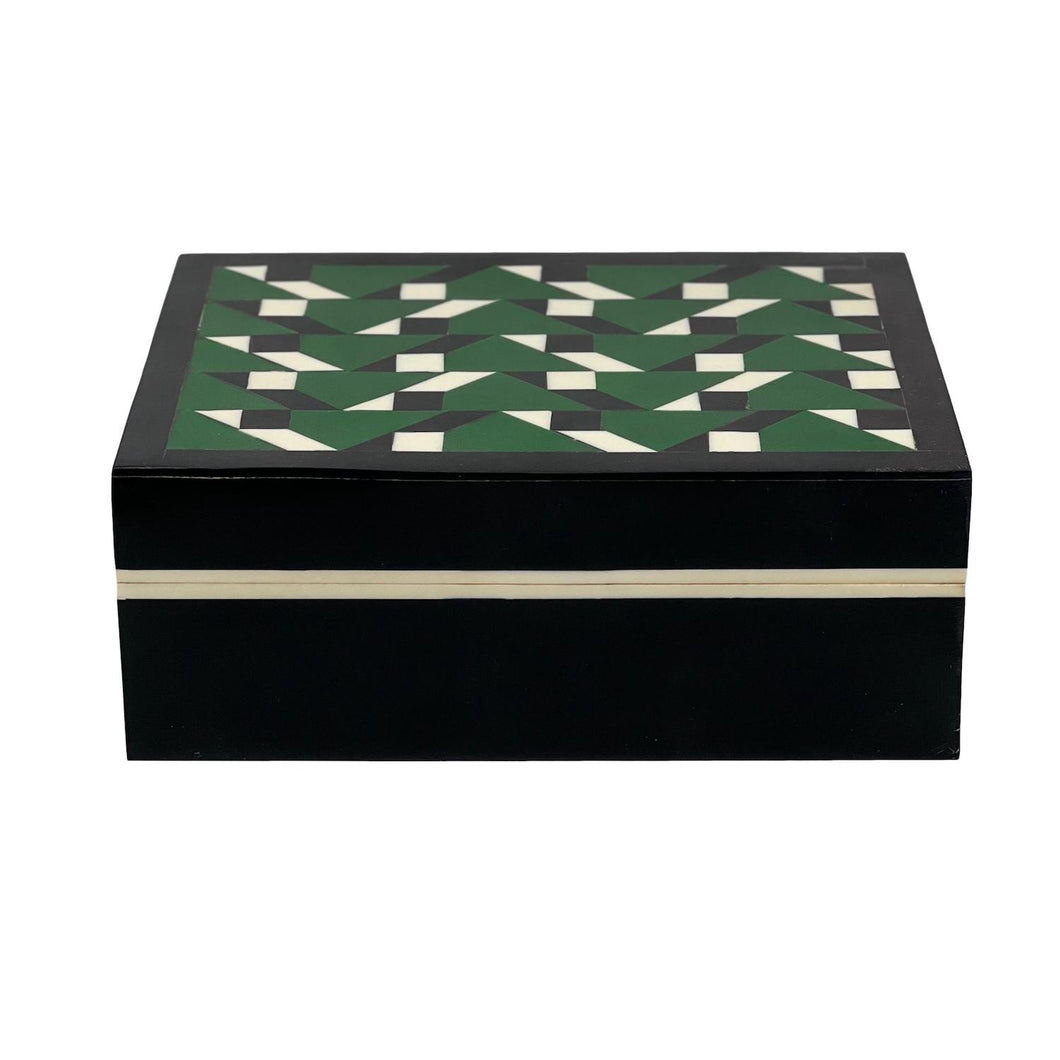 Green & Black Geometric Box