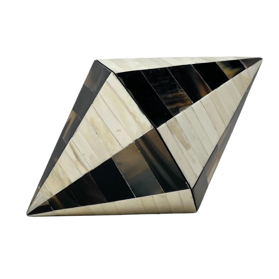 Brown & White Triangle Cone Box