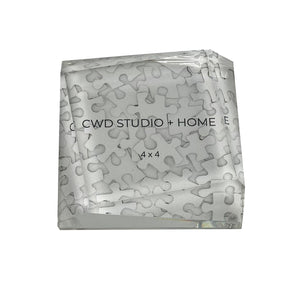 Lucite Square Photo Paper Weight