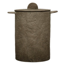 Load image into Gallery viewer, Textured Terra-Cotta Jar With Lid
