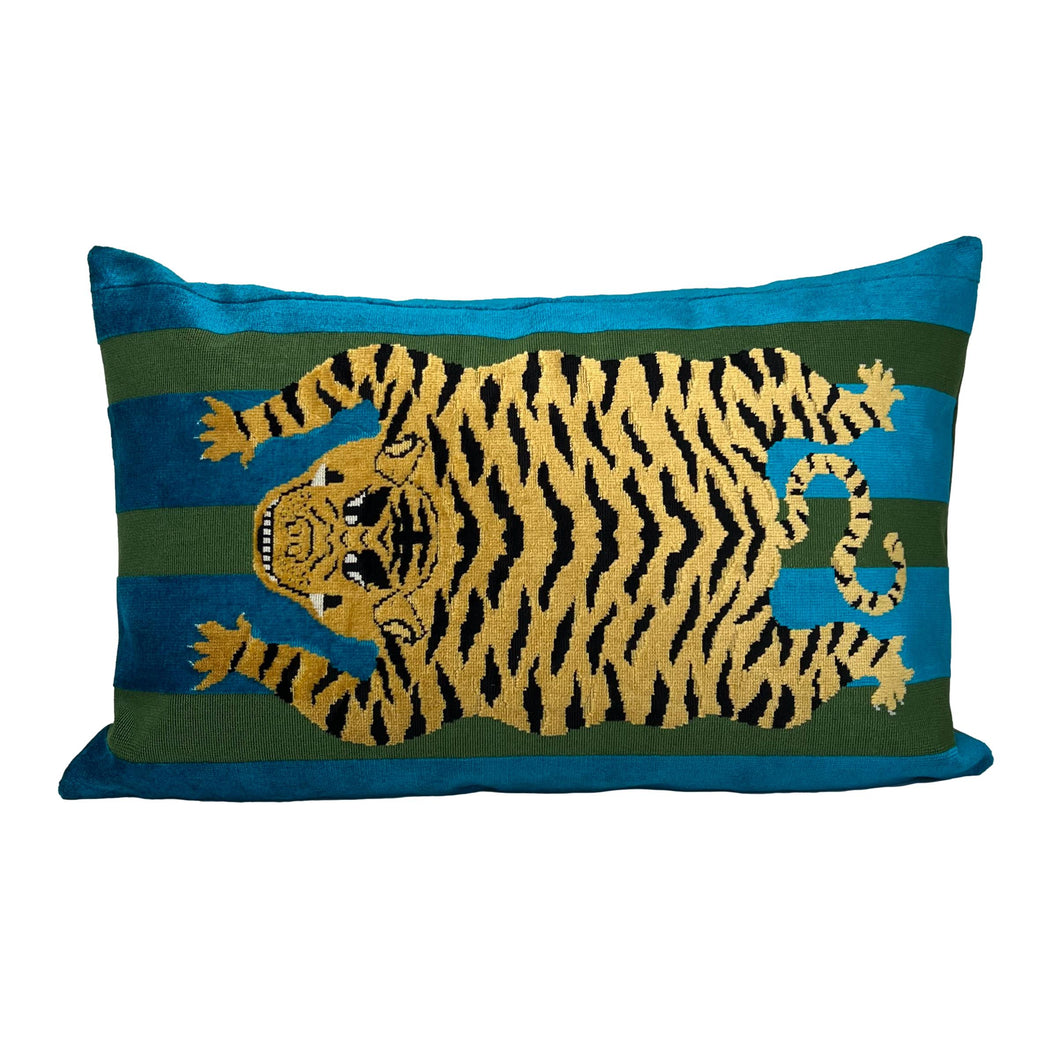 Jokhang Velvet Tiger Lumbar Pillow