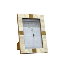 Load image into Gallery viewer, White Striped Bone Photo Frame
